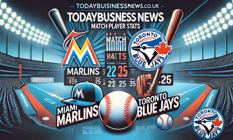 miami marlins vs toronto blue jays match player stats